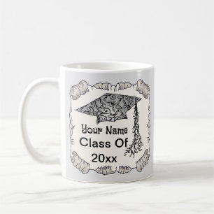 Taza De Café Mugre de graduación de Swirl Grad Cap