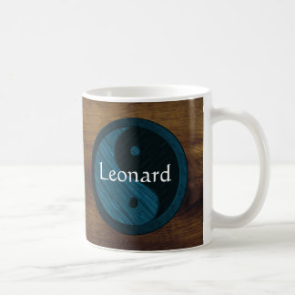 Taza De Café Mugre de grano de yin azul personalizada Yin Yang