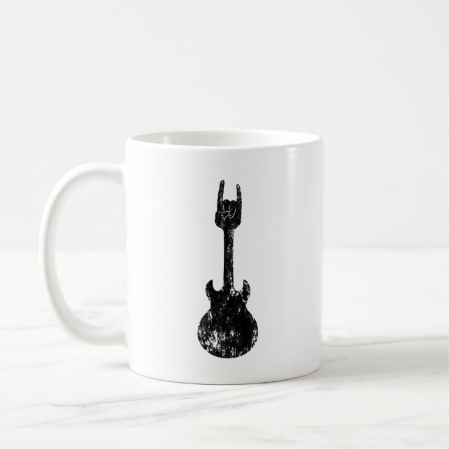 Taza De Café Mugre de guitarra del rock duro (Izquierda)