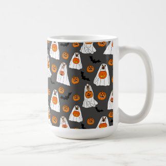 Taza De Café Mugre de Halloween con calabazas de fantasmas de p