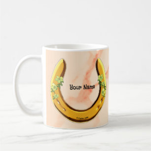 Taza De Café Mugre de herradura amarilla