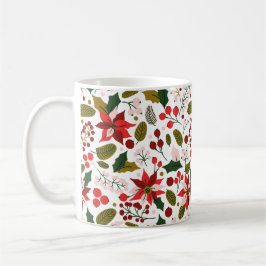 Taza De Café Mugre de invierno de Poinsettia