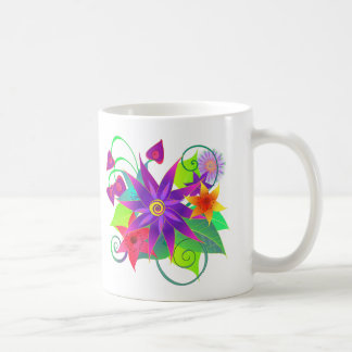 Taza De Café Mugre de jardín de flores
