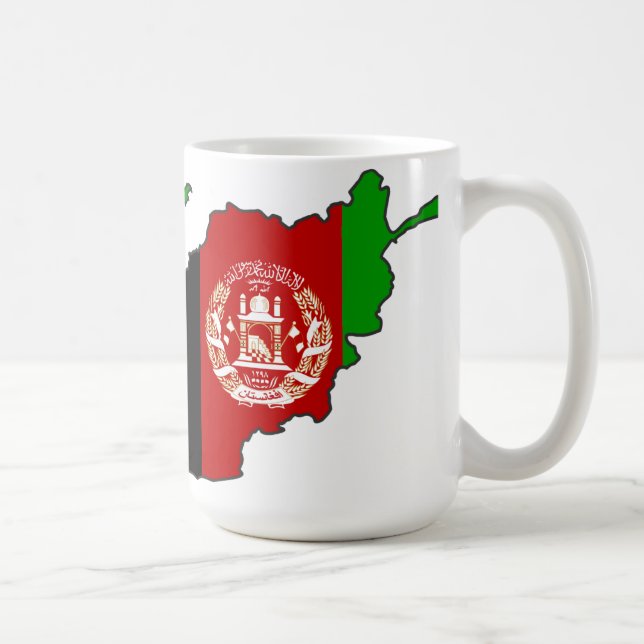 Taza De Café Mugre de la bandera de Afganistán (Derecha)