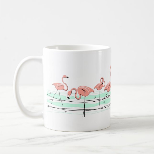 Taza De Café Mugre de la línea oceánica Flamingo (Izquierda)