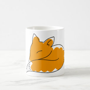 Taza De Café Mugre de la naturaleza del dibujo de Fox
