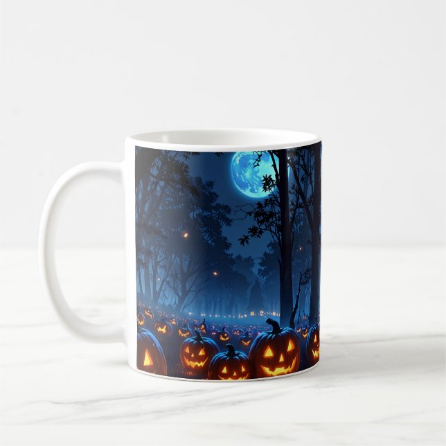 Taza De Café Mugre de la noche de calabaza - Anime de Halloween (Izquierda)