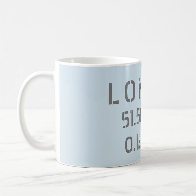 Taza De Café Mugre de longitud del Latitude de Londres (Izquierda)
