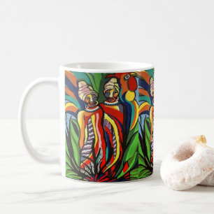 Taza De Café Mugre de loro de mujeres africanas