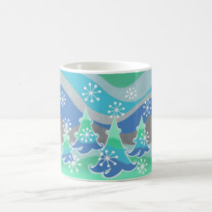 Taza De Café Mugre de los árboles de invierno