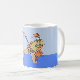 Taza De Café Mugre de mano izquierda de pescador