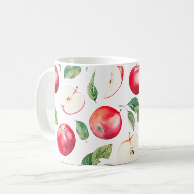 Taza De Café Mugre de manzanas rojas (Anverso izquierdo)