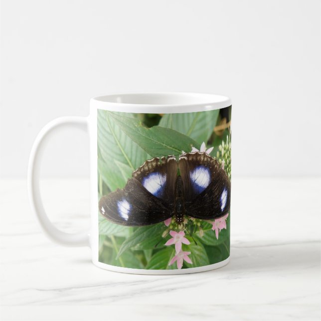 Taza De Café Mugre de mariposa con manchas azules (Izquierda)