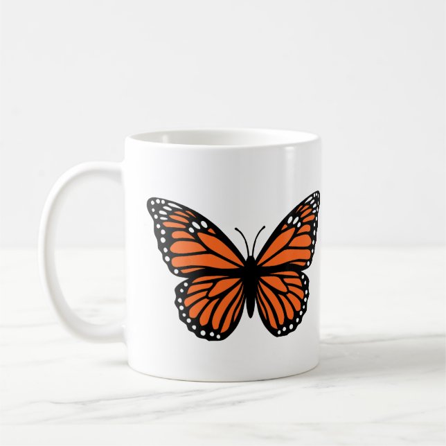 Taza De Café Mugre de mariposa monarca (Izquierda)