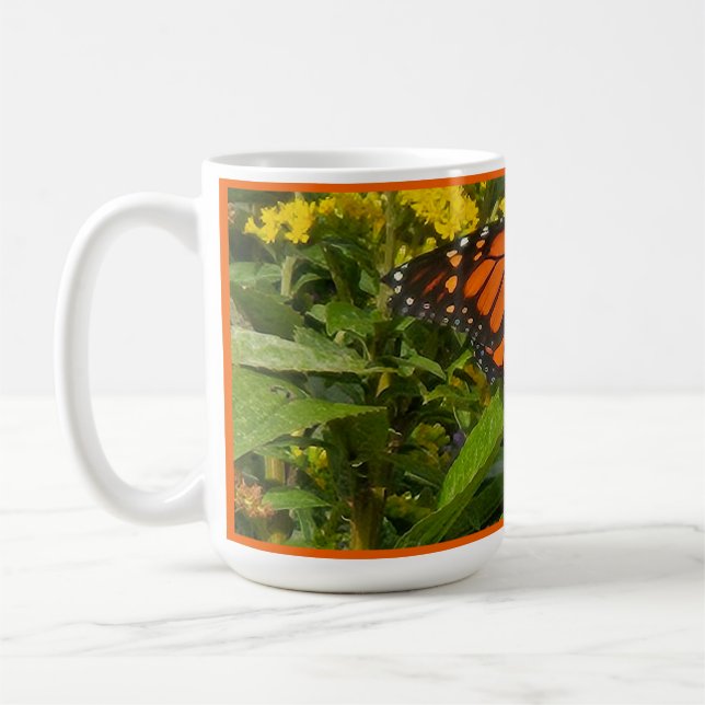 Taza De Café Mugre de mariposa monarca (Izquierda)