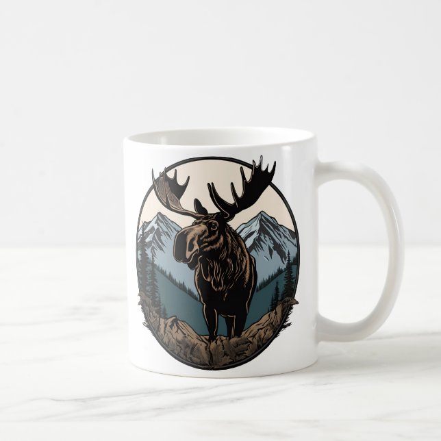Taza De Café Mugre de montaña de Moose (Derecha)