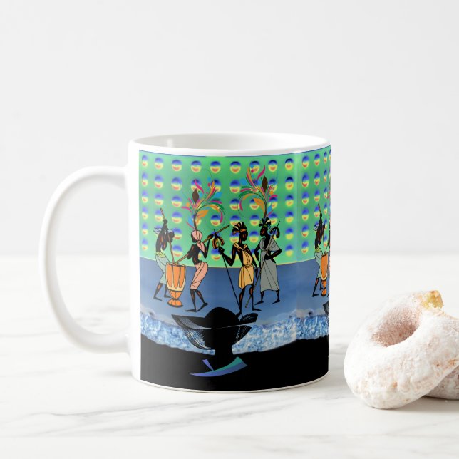 Taza De Café Mugre de mujeres africanas (Con donut)