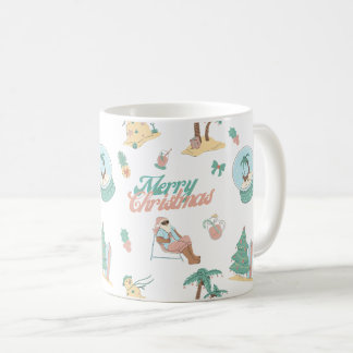 Taza De Café Mugre de Navidad tropical Santa Merry