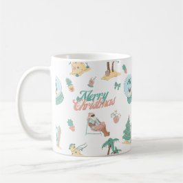 Taza De Café Mugre de Navidad tropical Santa Merry