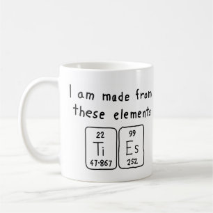 Taza De Café Mugre de nombre de tabla periódica