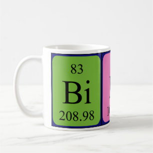 Taza De Café Mugre de nombre de tabla periódica Bibi