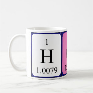 Taza De Café Mugre de nombre de tabla periódica caliente