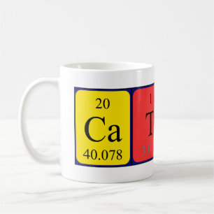 Taza De Café Mugre de nombre de tabla periódica Cathy
