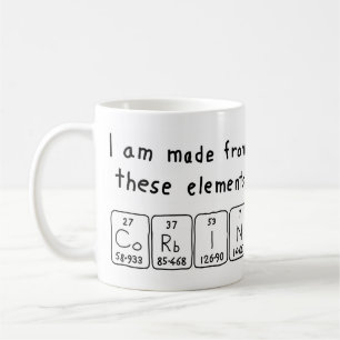 Taza De Café Mugre de nombre de tabla periódica Corbin
