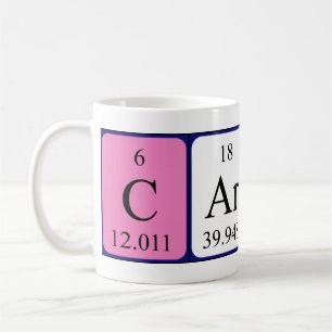 Taza De Café Mugre de nombre de tabla periódica de Carola