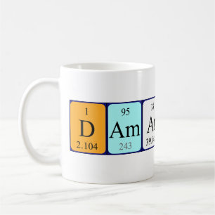 Taza De Café Mugre de nombre de tabla periódica de Damarcus
