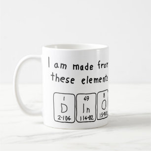 Taza De Café Mugre de nombre de tabla periódica de Dino