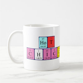 Taza De Café Mugre de nombre de tabla periódica de Hot Chick