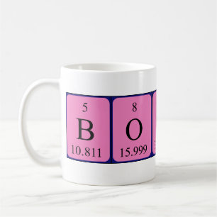 Taza De Café Mugre de nombre de tabla periódica de jefe