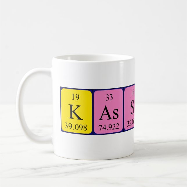 Taza De Café Mugre de nombre de tabla periódica de Kassidy (Izquierda)