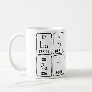 Taza De Café Mugre de nombre de tabla periódica de Lab Rat