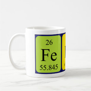 Taza De Café Mugre de nombre de tabla periódica de línea