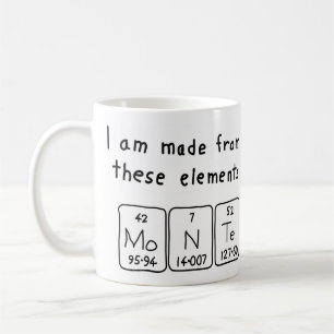 Taza De Café Mugre de nombre de tabla periódica de Monte