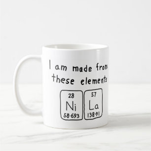 Taza De Café Mugre de nombre de tabla periódica de Nila