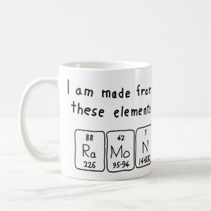 Taza De Café Mugre de nombre de tabla periódica de Ramon