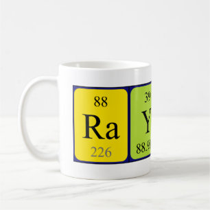 Taza De Café Mugre de nombre de tabla periódica de Raymond