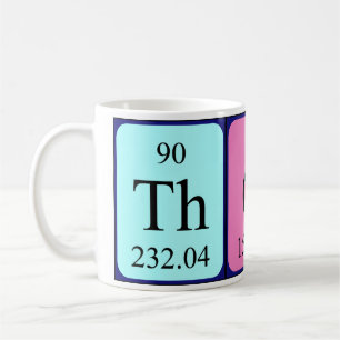 Taza De Café Mugre de nombre de tabla periódica de Thora