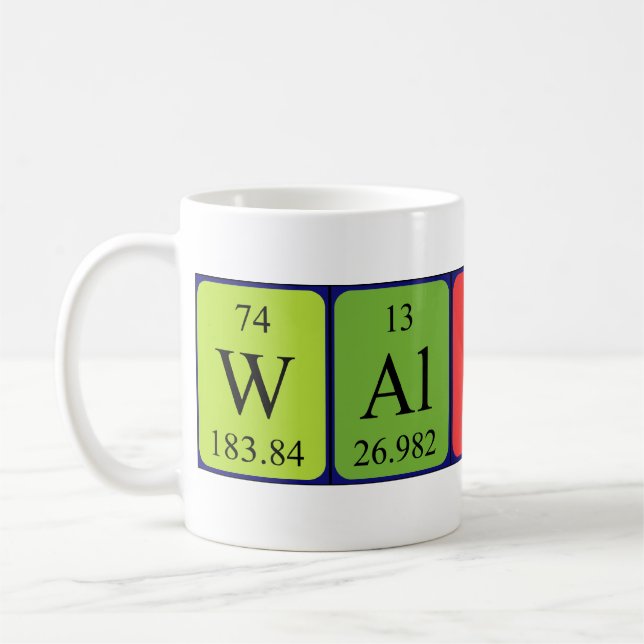 Taza De Café Mugre de nombre de tabla periódica de Walton (Izquierda)