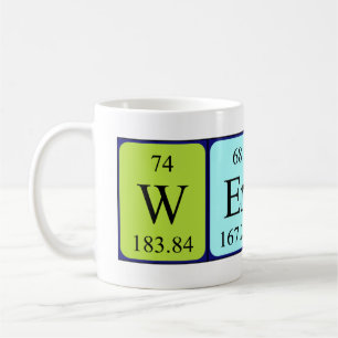 Taza De Café Mugre de nombre de tabla periódica de Werner