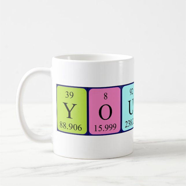 Taza De Café Mugre de nombre de tabla periódica de Youssef (Izquierda)