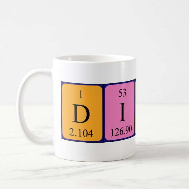 Taza De Café Mugre de nombre de tabla periódica divino (Izquierda)