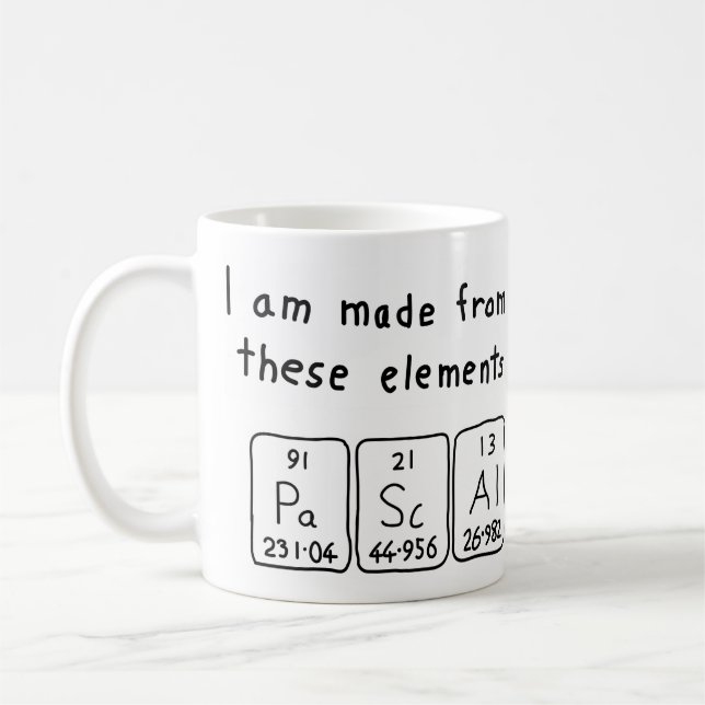 Taza De Café Mugre de nombre de tabla periódica Pascal (Izquierda)