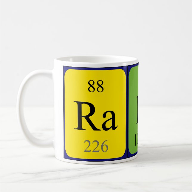 Taza De Café Mugre de nombre de tabla periódica Rainer (Izquierda)
