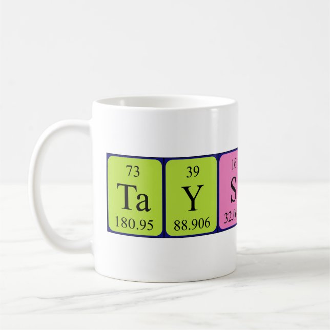 Taza De Café Mugre de nombre de tabla periódica Tayshaun (Izquierda)