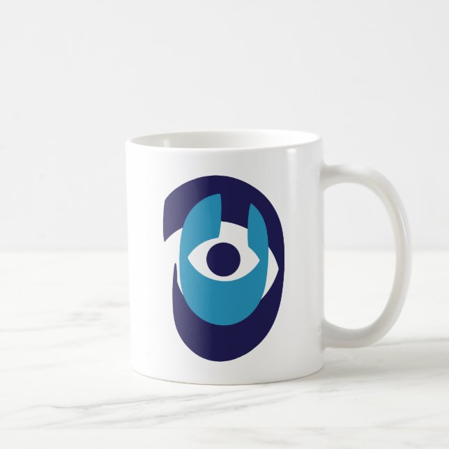 Taza De Café Mugre de ojos malvados modernos - Nazar Amulet Des (Derecha)