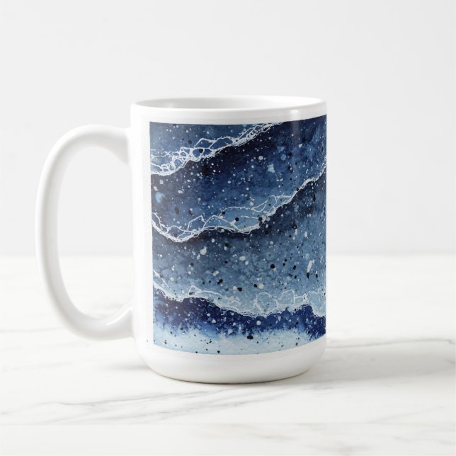 Taza De Café Mugre de olas de agua (Izquierda)
